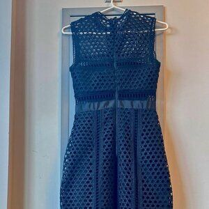 SELF-PORTRAIT NAVY FULL LENGTH DRESS (US SIZE 4)